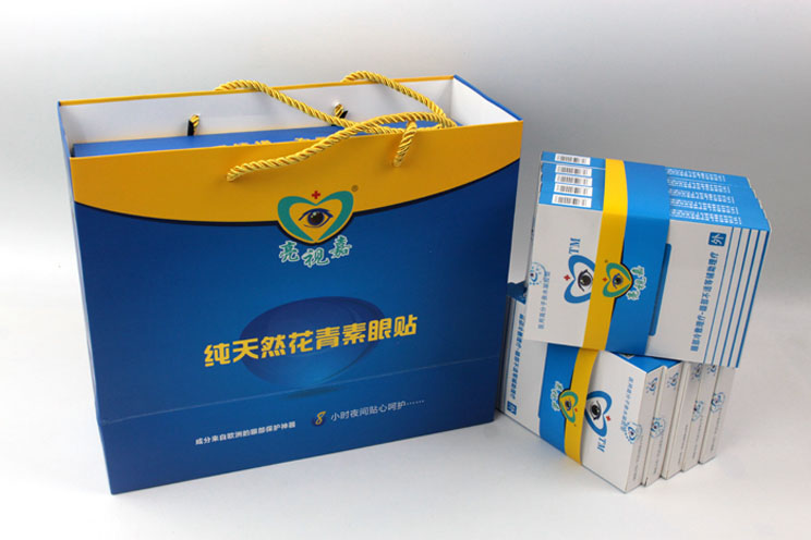哪里可以做禮盒包裝？護(hù)眼神器亮視嘉護(hù)眼貼禮盒包裝+手提袋套裝出自長(zhǎng)沙印刷廠