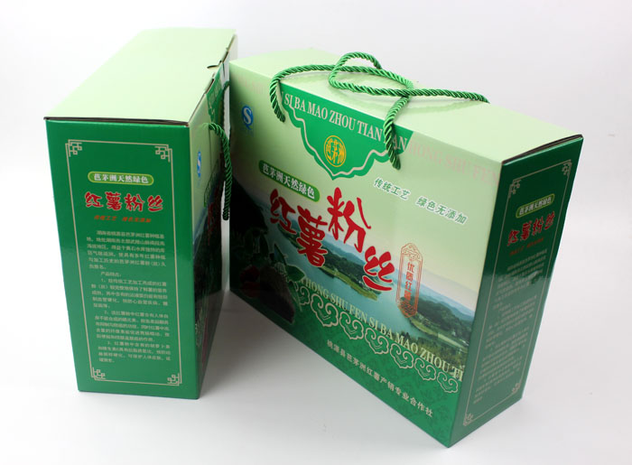 定制禮品包裝盒，長沙包裝廠力助桃源縣芭茅洲“紅薯粉絲”檔次倍增