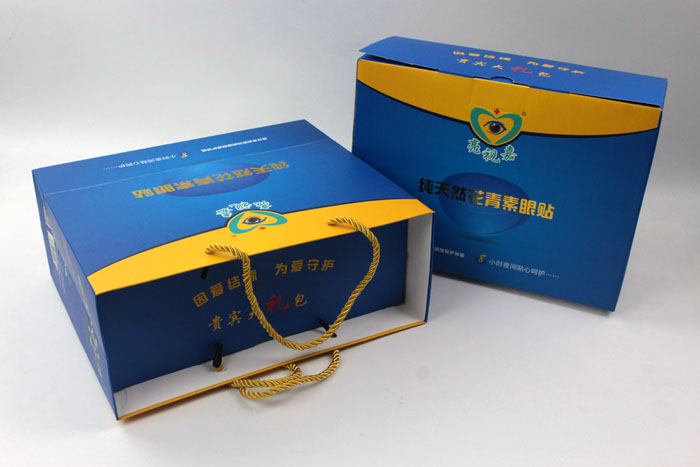 哪里可以做禮盒包裝？護(hù)眼神器亮視嘉護(hù)眼貼禮盒包裝+手提袋套裝出自長沙印刷廠